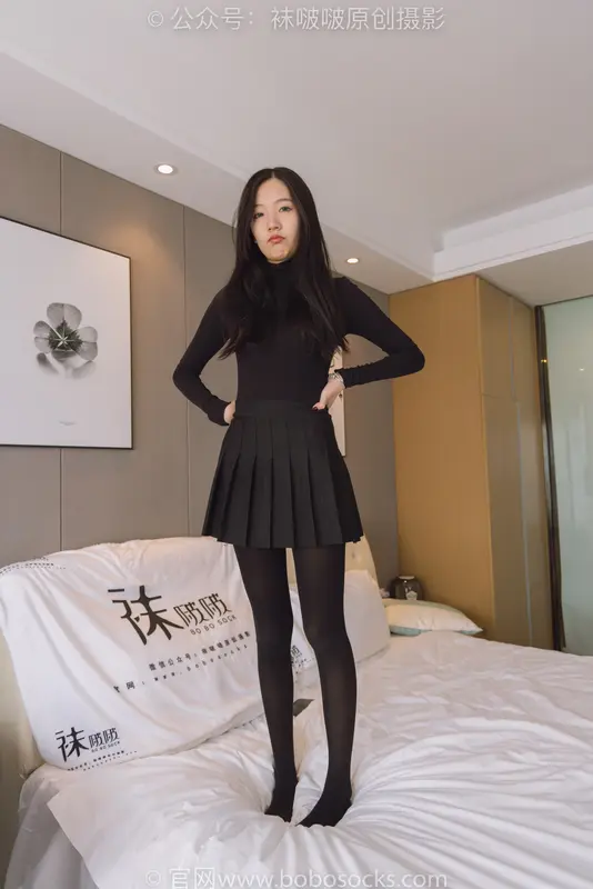 [BoBoSocks袜啵啵]NO.184 小甜豆-黑皮鞋、厚黑丝 16
